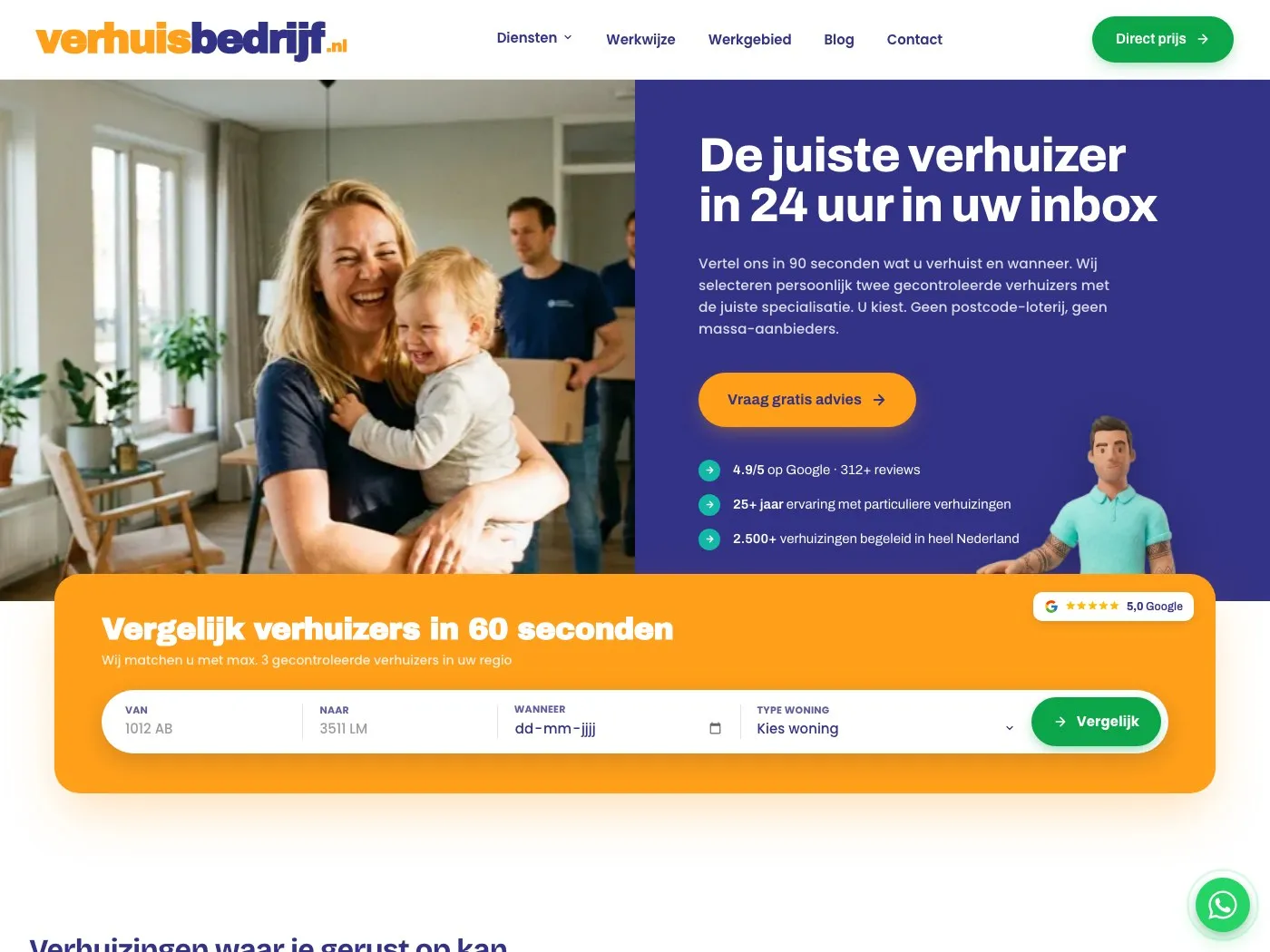 verhuisbedrijf.nl homepage
